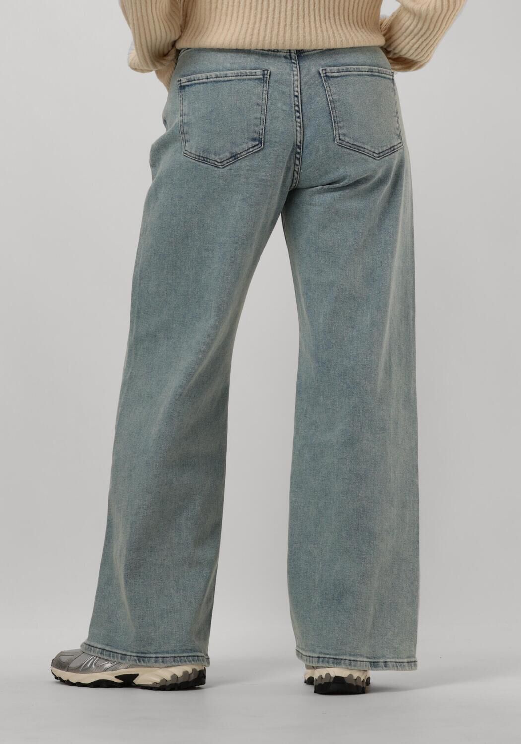 COLOURFUL REBEL Dames Jeans Gaias High Rise Wide Leg Denim Pants Donkerblauw