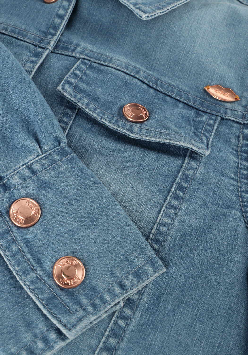 Blauwe NOBELL Spijkerjas BODIL GIRLS DENIM JACKET BLUE - large