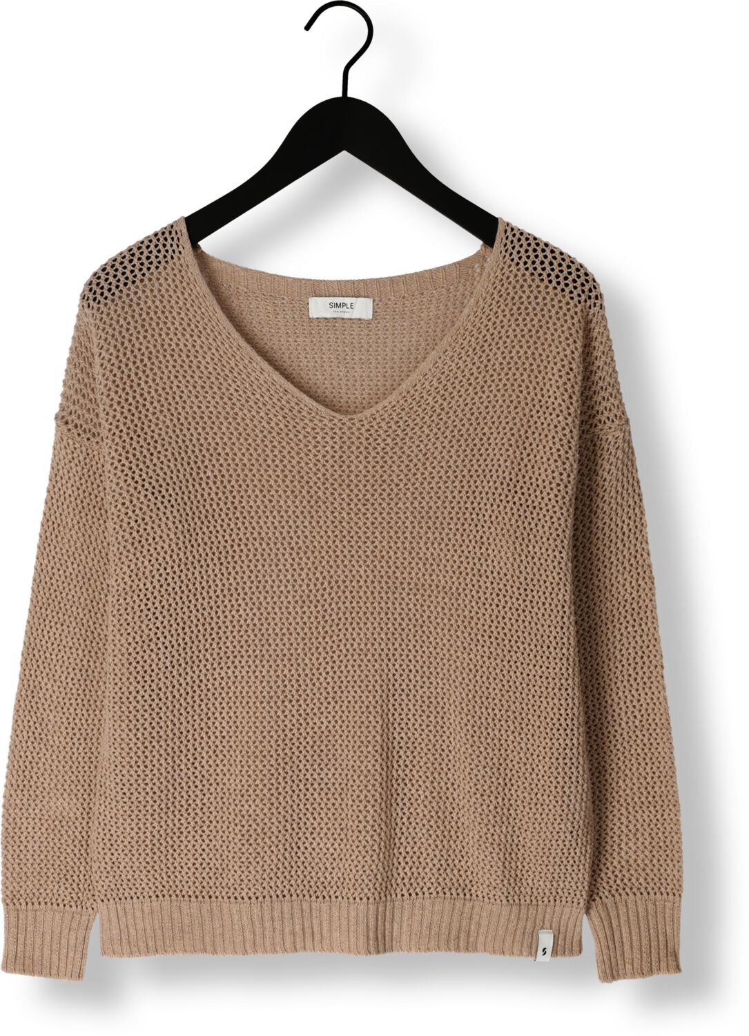 SIMPLE Dames Tops & T-shirts Knit-eco-50co-24-1 Zand