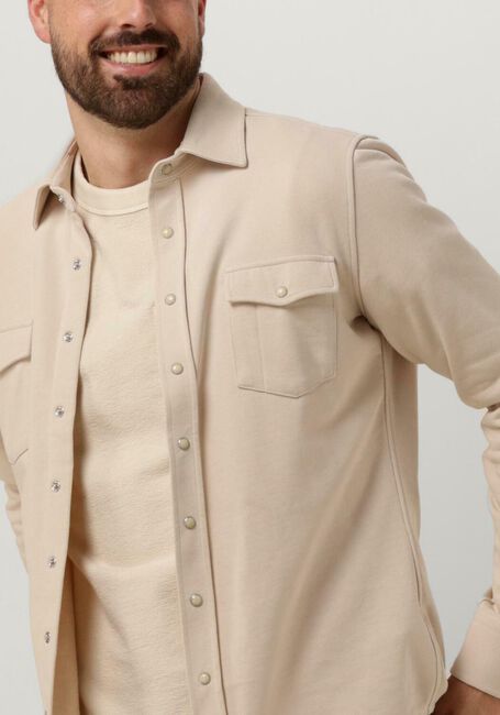 Beige PROFUOMO Casual overhemd OVERSHIRT WESTER - large