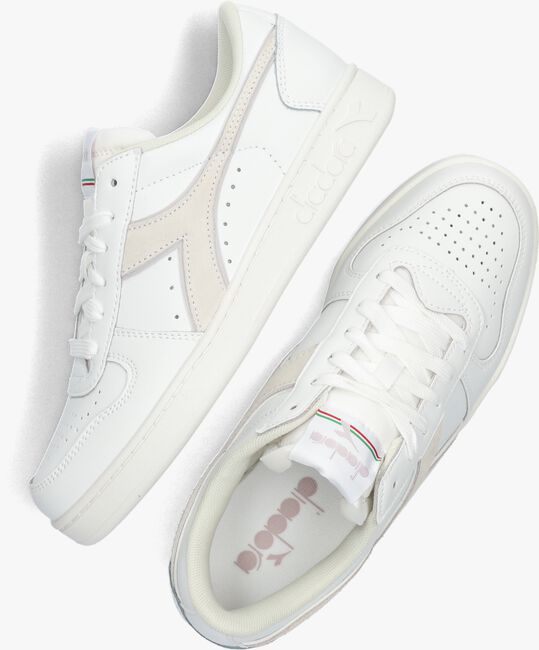 Witte DIADORA Lage sneakers MAGIC BASKET LOW LEATHER WOMAN - large