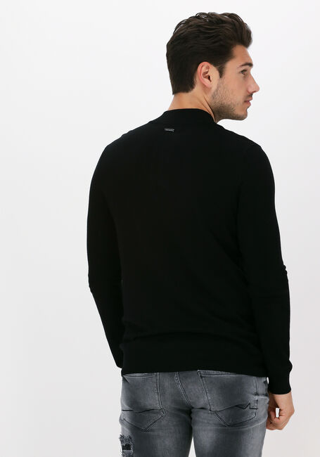 Zwarte PUREWHITE Trui ESSENTIAL KNIT HALF ZIP LS - large