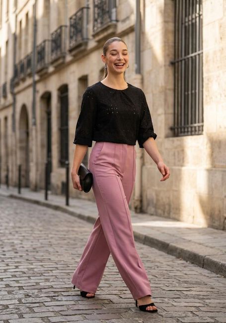 Zwarte OBJECT Blouses OBJLAILA 3/4 RE TOP - large