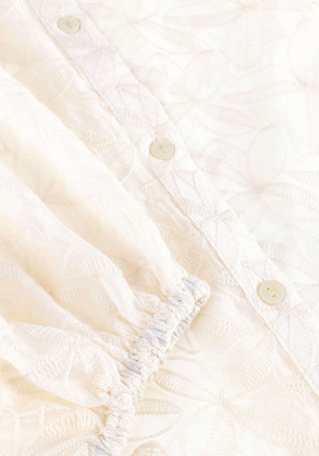Gebroken wit NUKUS Blouses MALAGA BLOUSE EMBROIDERY - large