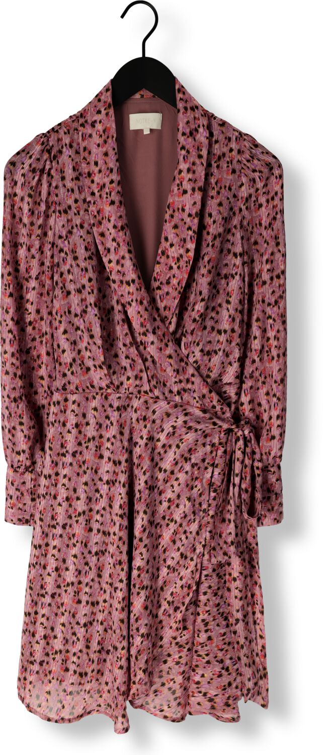 NOTRE-V Dames Jurken Short Printed Wrap Dress Lila