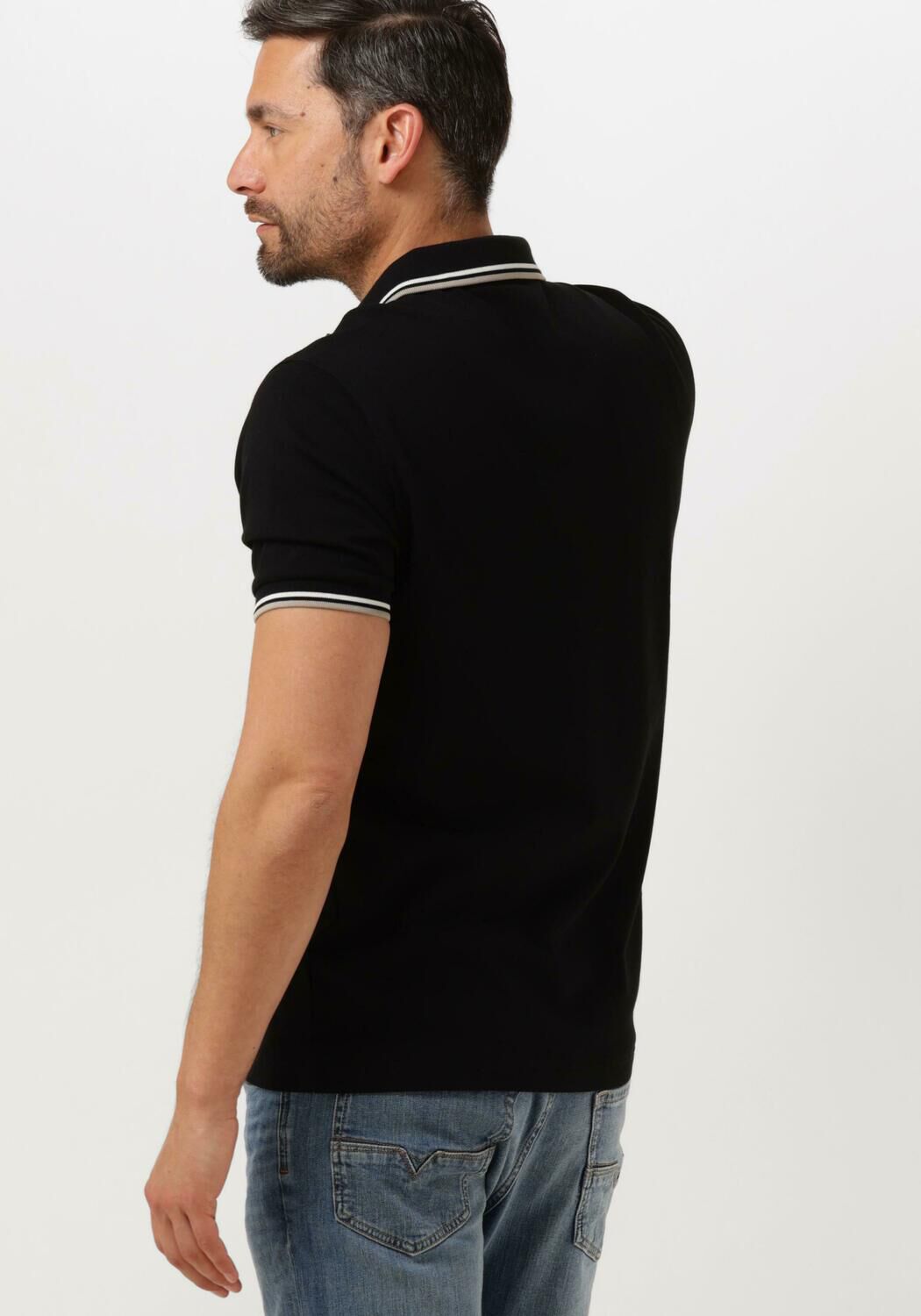 FRED PERRY Heren Polo's & T-shirts The Twin Tipped Shirt Zwart