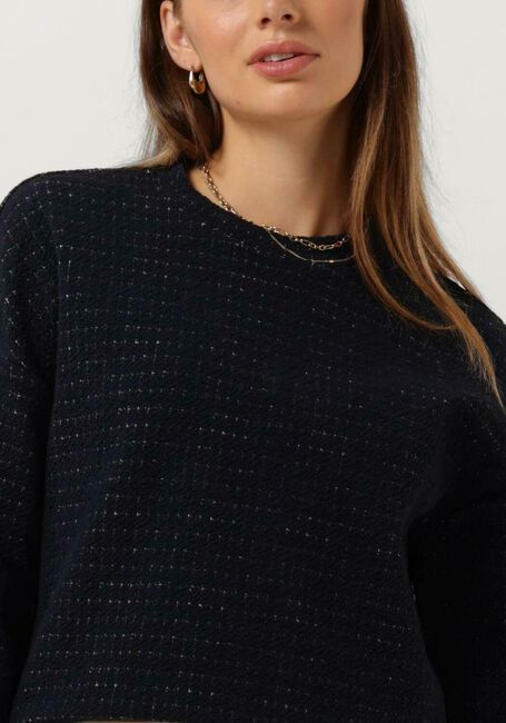 Donkerblauwe VANILIA Trui STRUCTURE SWEAT - large