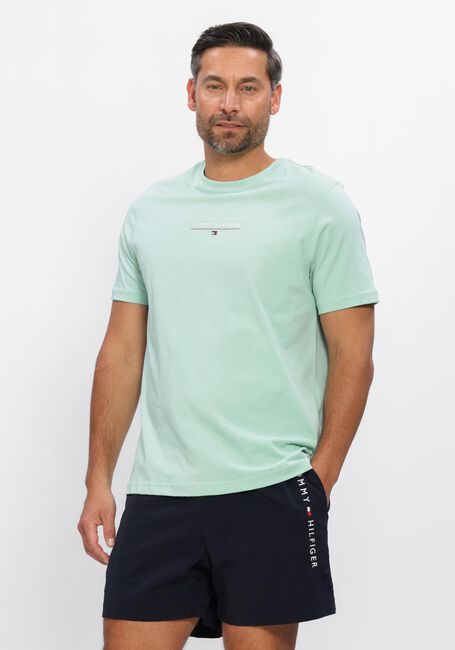 Mint TOMMY HILFIGER T-shirt BRAND LOVE LOCKUP TEE - large