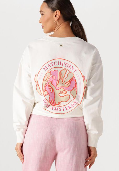 Witte POM AMSTERDAM Truien/vesten SWEATER MATCHPOINT WHITE - large