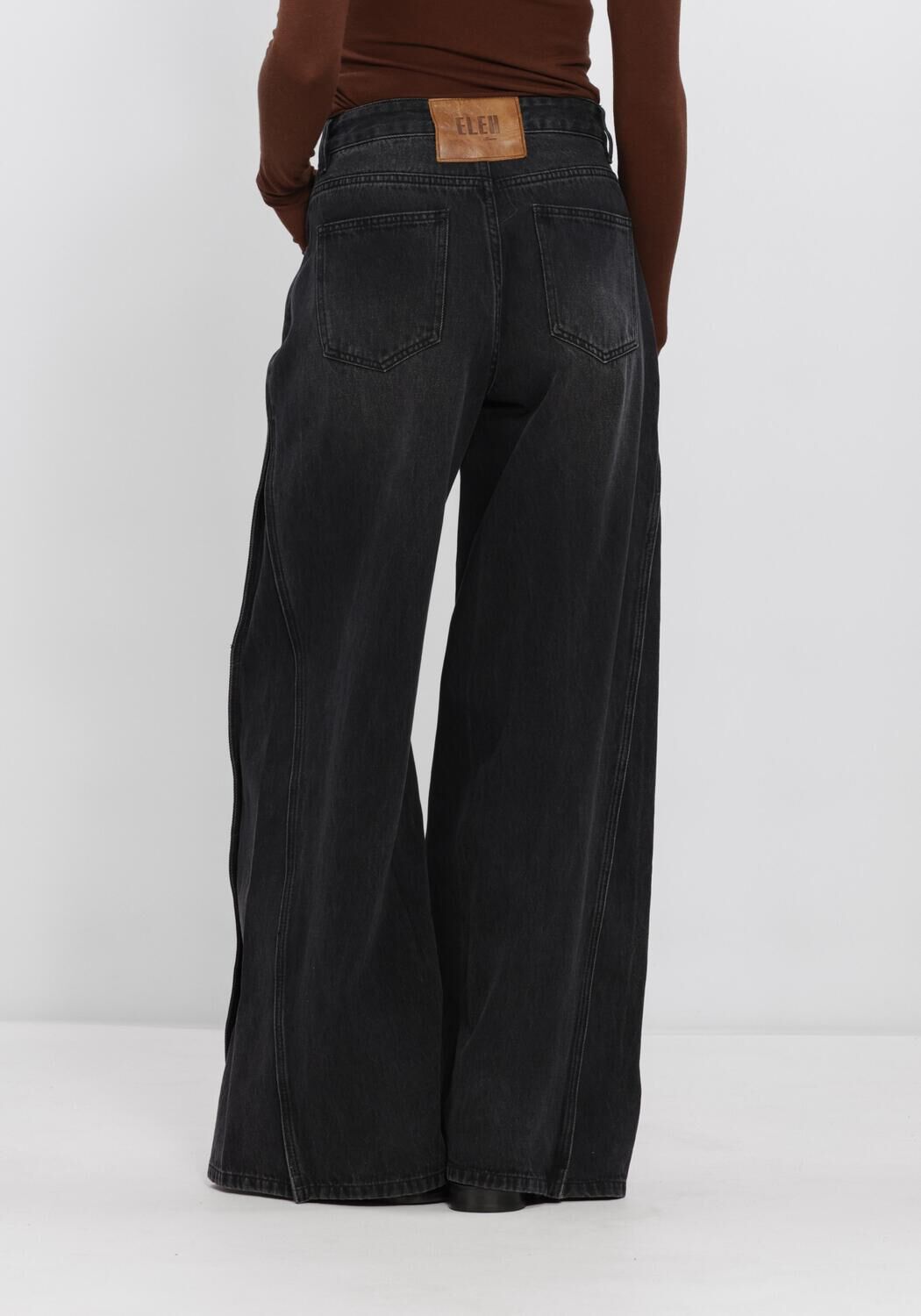 Zwarte ELEH Wide jeans EFWJ260004 - large