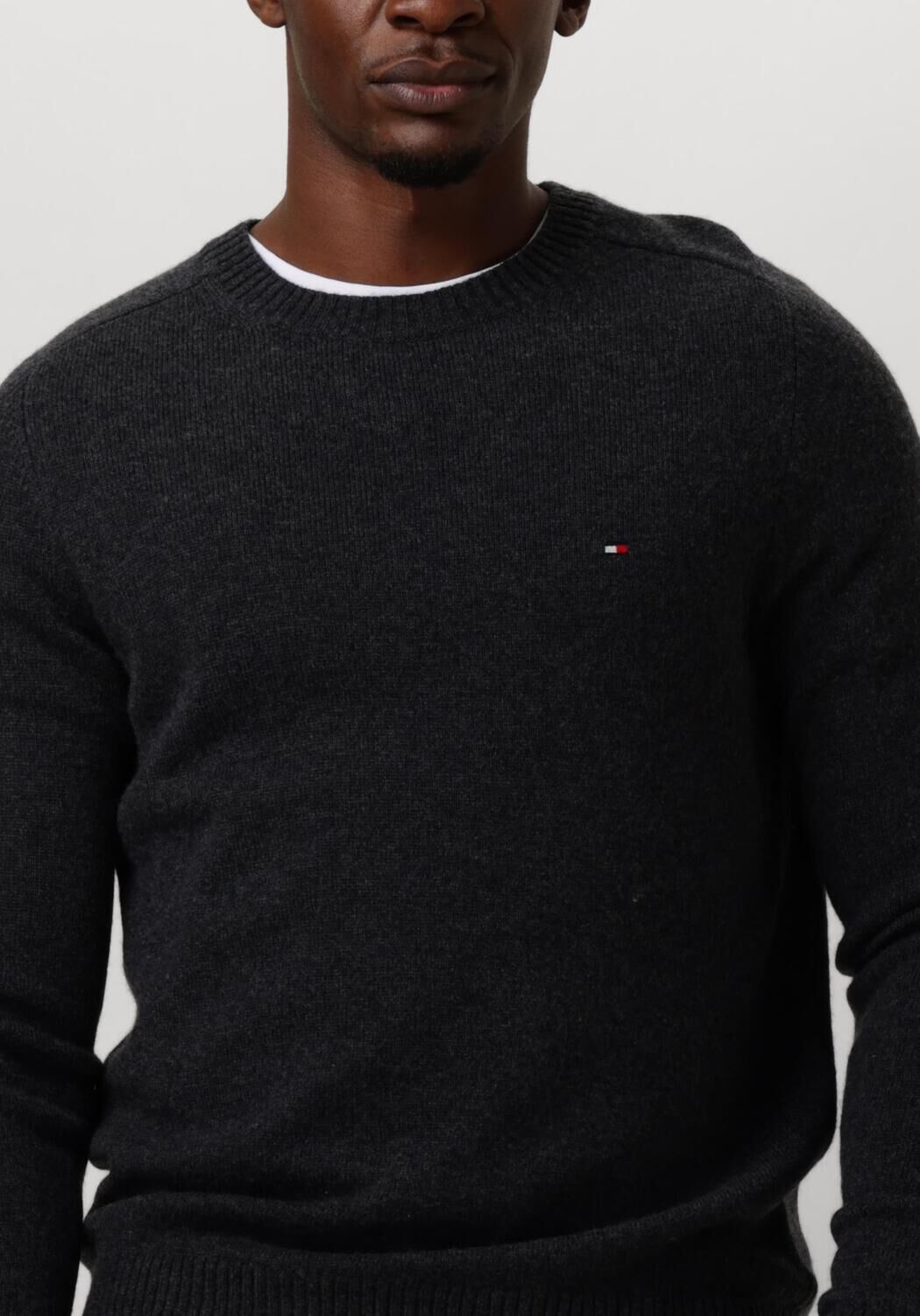 TOMMY HILFIGER Heren Truien & Vesten Lambswool Crew Neck Donkergrijs