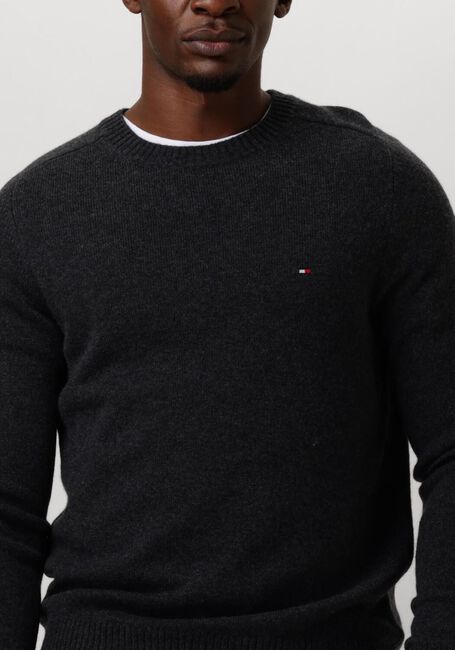 Donkergrijze TOMMY HILFIGER Trui LAMBSWOOL CREW NECK - large