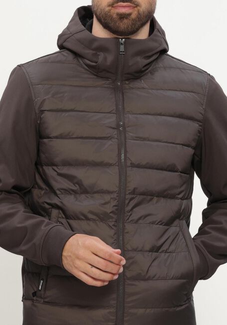 Bruine AIRFORCE Gewatteerde jas HOODED COVE JACKET - large