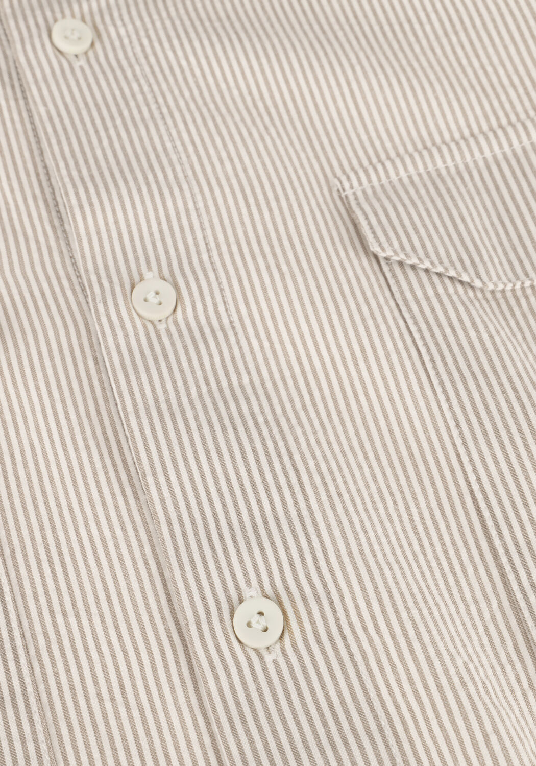 Taupe PURE PATH Casual overhemd SEERSUCKER SHORTSLEEVE SHIRT WITH CHEST POCKETS - large