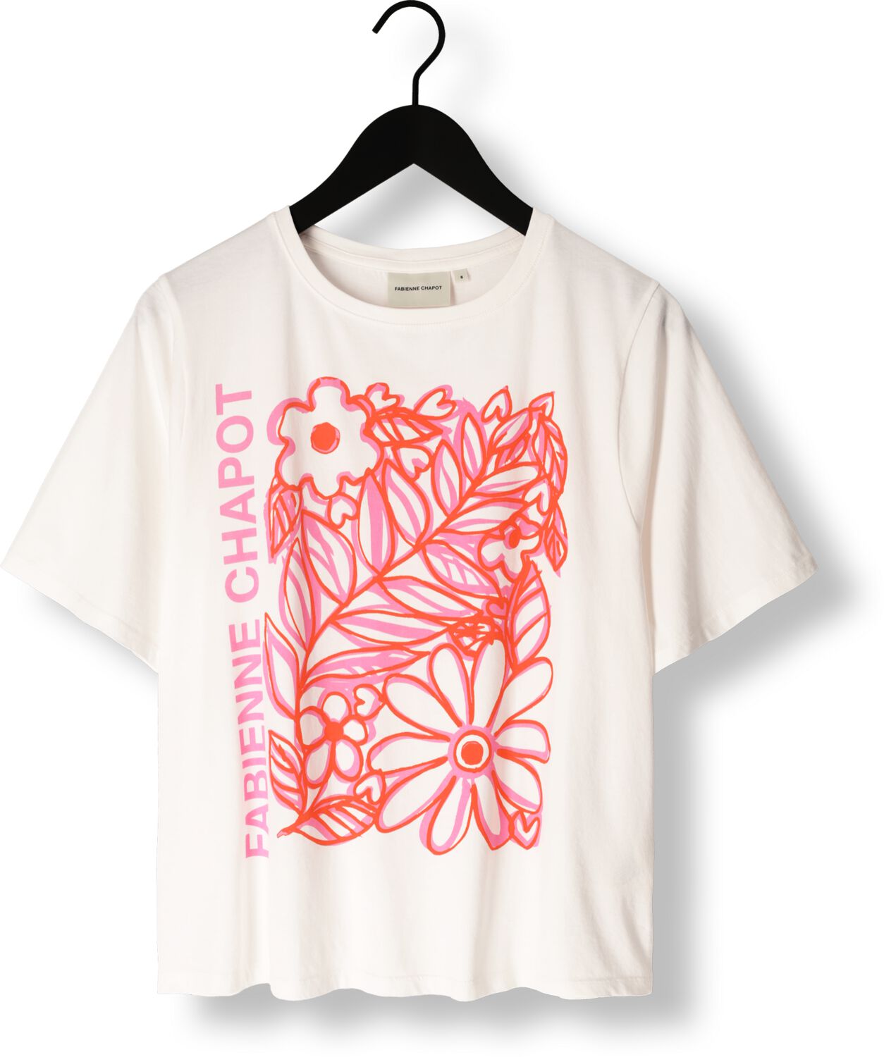 FABIENNE CHAPOT Dames Tops & T-shirts Fay Bloom Pink T-shirt Ecru
