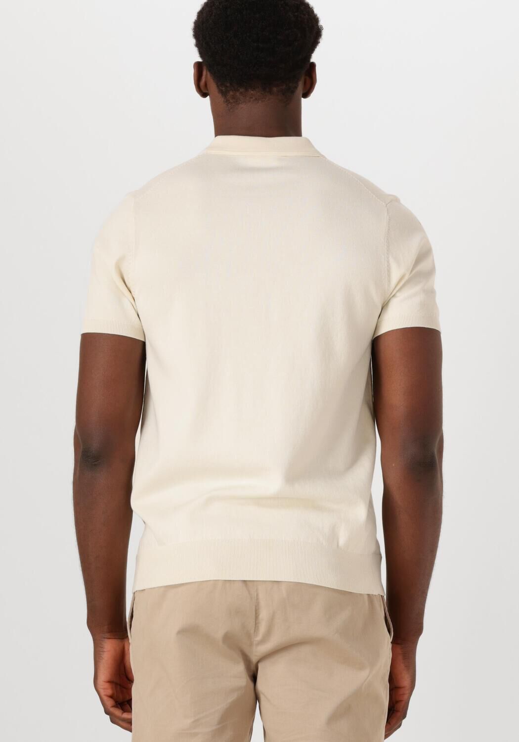 PROFUOMO Heren Polo's & T-shirts Polo Short Sleeve Gebroken Wit