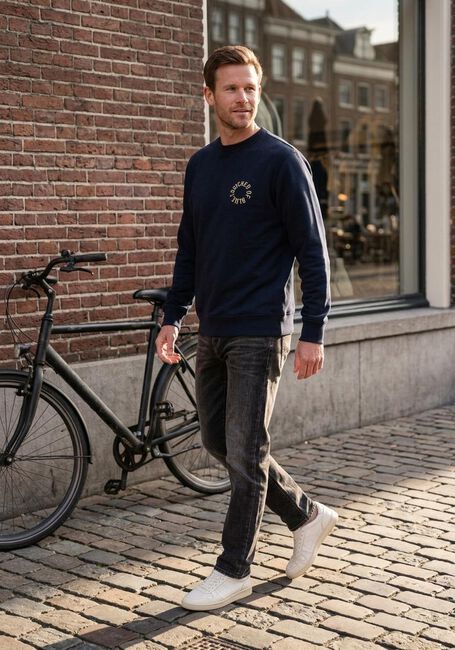 Donkerblauwe BUTCHER OF BLUE Sweater ARMY CIRCLE CREW - large