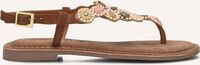 Bruine LAZAMANI Platte sandalen 75.017 - medium