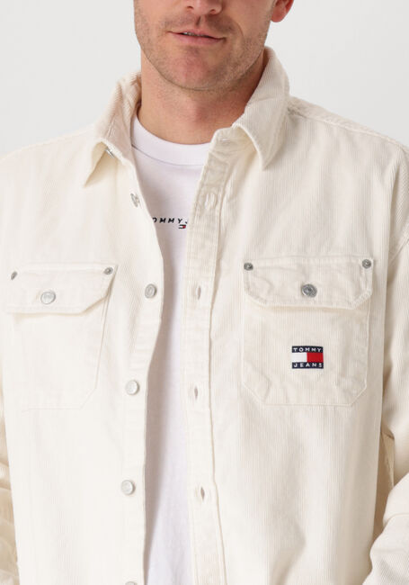 Ecru TOMMY JEANS Casual overhemd TJM RLX CORD SHIRT EXT - large