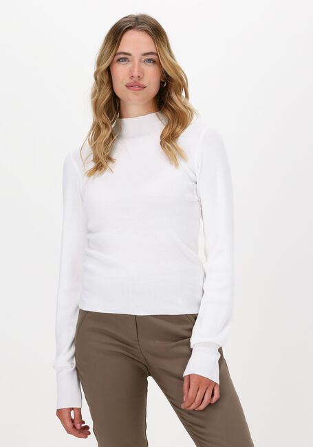 Witte NA-KD Longsleeves HIGH NECK KNITTED POLO - large