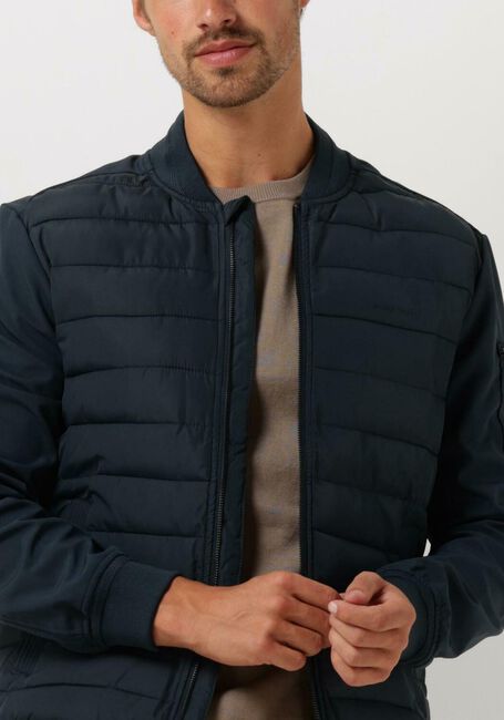 Donkerblauwe PURE PATH Gewatteerde jas PADDED JACKET WITH FRONT AND SLEEVE POCKETS - large