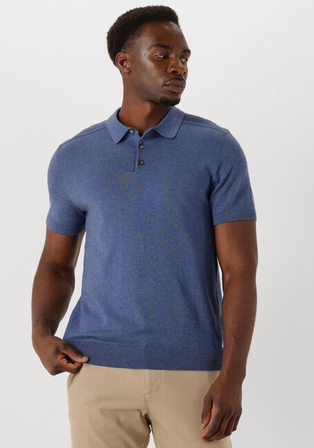 Donkerblauwe SELECTED HOMME Polo SLHBERG SS KNIT POLO NOOS - large