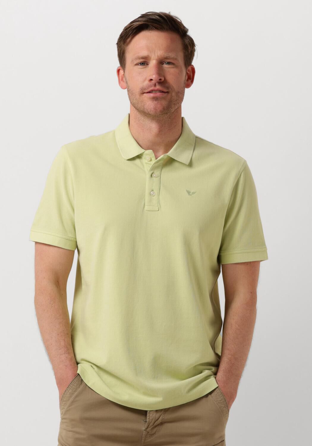 PME LEGEND Heren Polo's & T-shirts Short Sleeve Polo Pique Garment Dye Groen