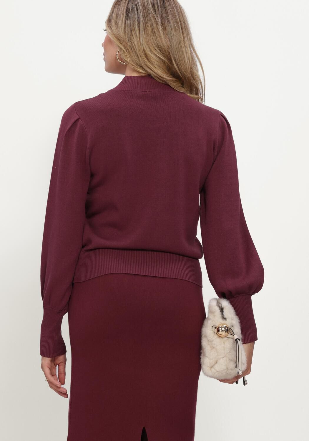 Bordeaux Y.A.S. Trui YASFONNY LS KNIT PULLOVER S.NOOS - large