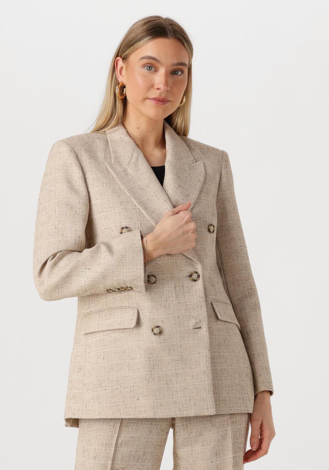 LIU JO Dames Blazers Giacca Doppio Petto Beige