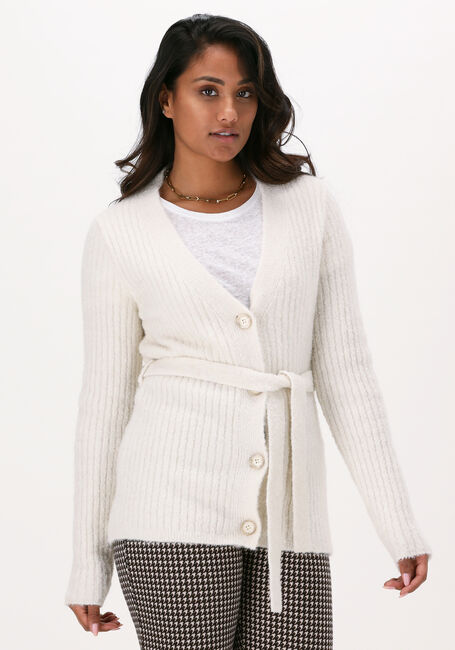 Ecru VANILIA Vest HEAVY RIB CARDIGAN - large