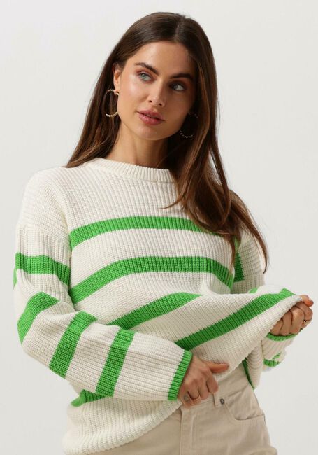 Witte SELECTED FEMME Trui SLFBLOOMIE LS KNIT O-NECK B - large