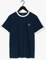 Donkerblauwe FRED PERRY T-shirt TAPED RINGER T-SHIRT