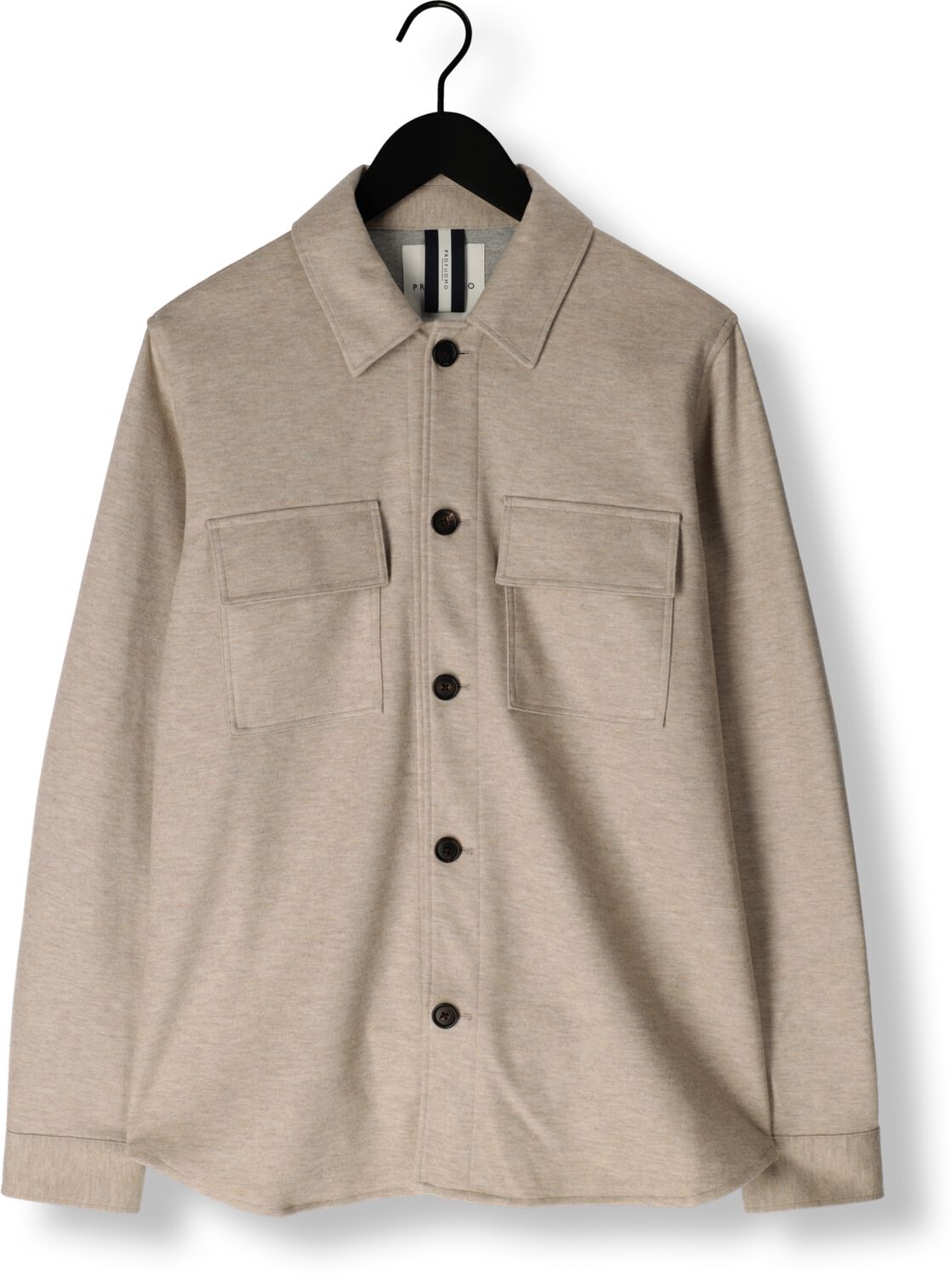 PROFUOMO Heren Overshirts Overshirt Knitted Beige