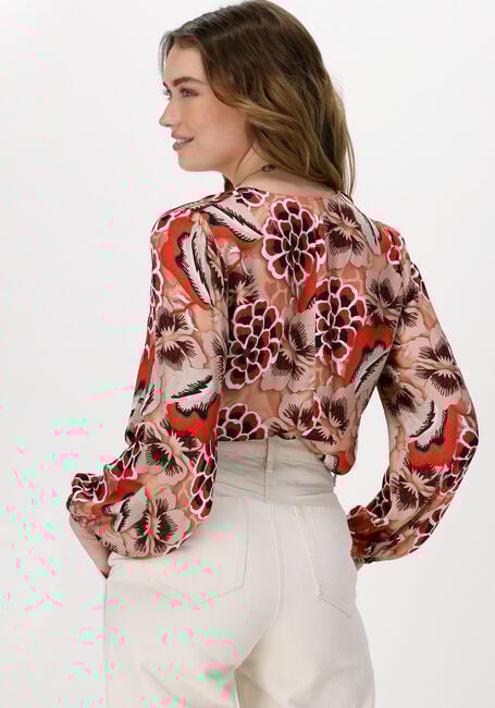 Oranje SUMMUM Blouses TOP V NECK BOLD FLOWERS - large