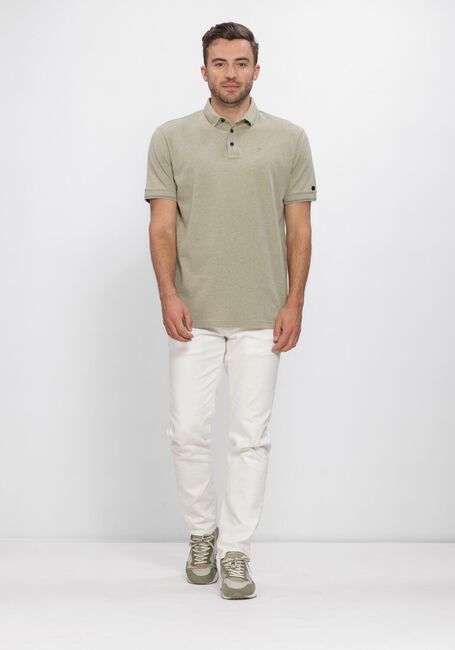 Khaki CAST IRON Polo SHORT SLEEVE POLO SLIM FIT POPCORN JERSEY MELANGE - large
