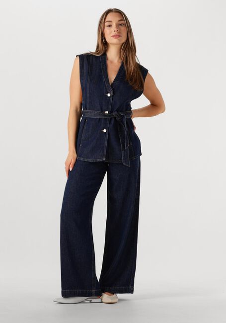 Donkerblauwe MSCH COPENHAGEN Wide jeans MSCHJOSEPHINE RUE HW PANTS - large