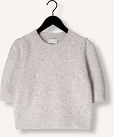 Lichtgrijze NEO NOIR T-shirt MAIA PEARL KNIT TEE Lichtgrijze NEO NOIR T-shirt MAIA PEARL KNIT TEE - medium