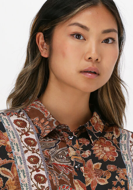Bruine SUMMUM Blouses BLOUSE FLOWER PRINT - large
