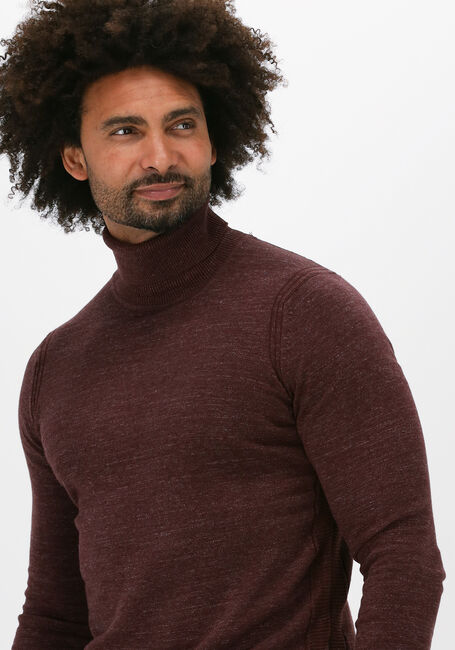 Bordeaux CAST IRON Coltrui ROLL NECK SLIM FIT COTTON HEAT - large