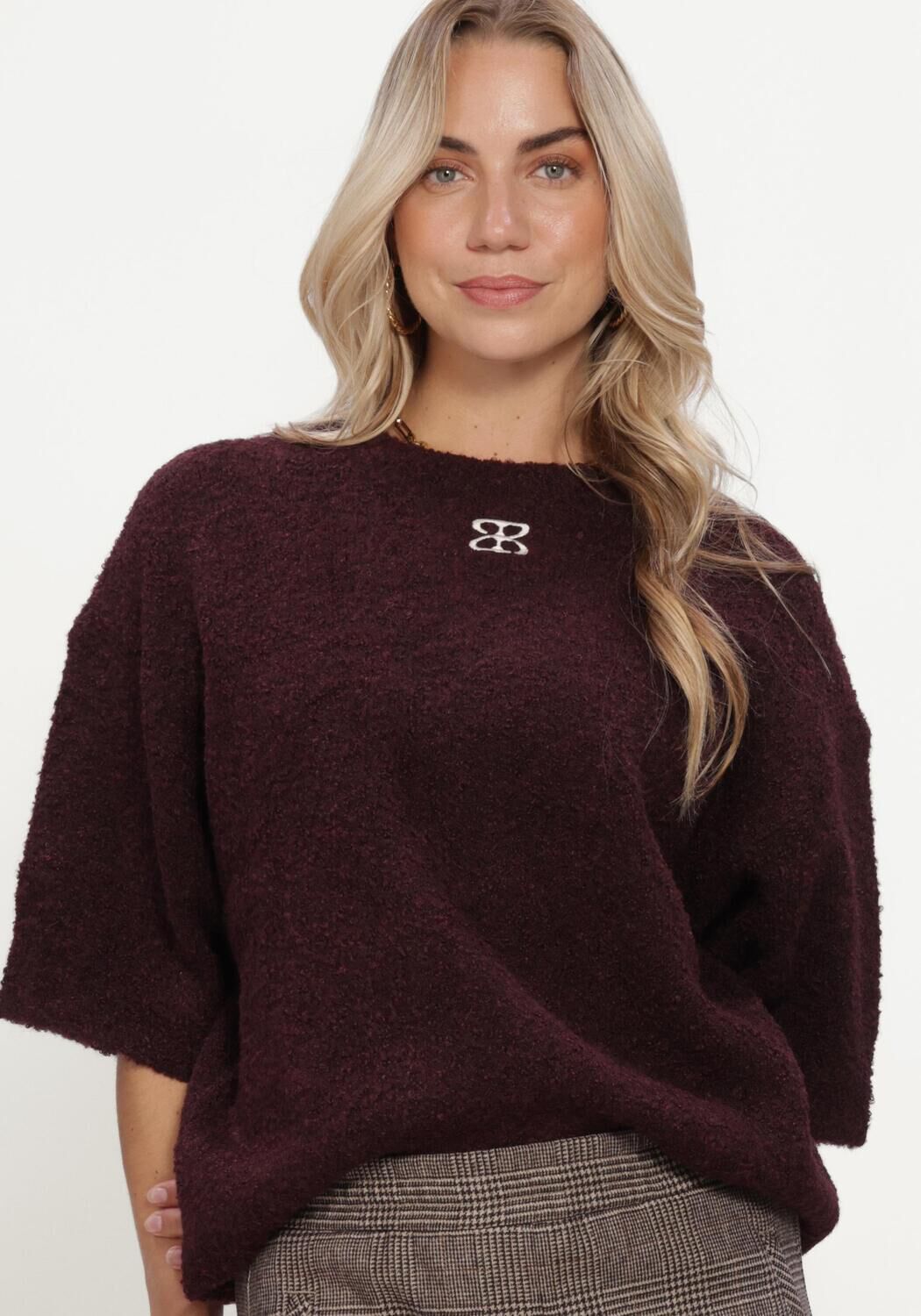 Bordeaux STUDIO AR Trui JESSICA BOUCLE KNIT - large