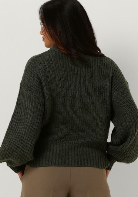 Groene OBJECT Trui OBJNOVA STELLA CABLE KNIT PULLOVER - large