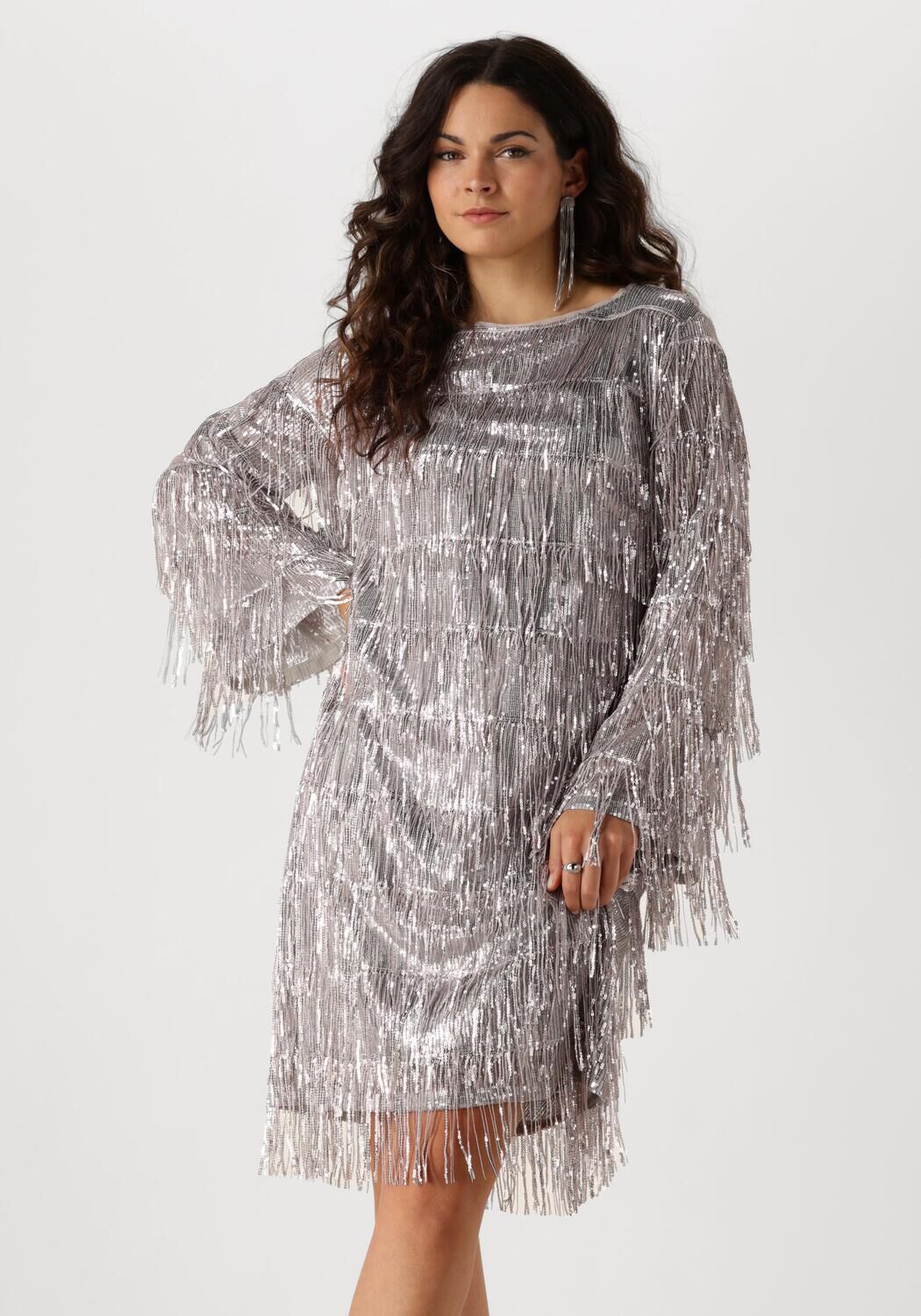 ANA ALCAZAR Dames Jurken Pure Sequins Dress Zilver