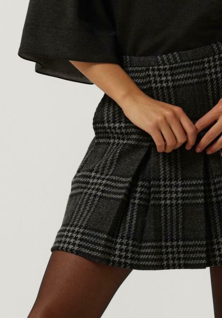 Grijze VANILIA Minirok CHECK WOOL MINI - large
