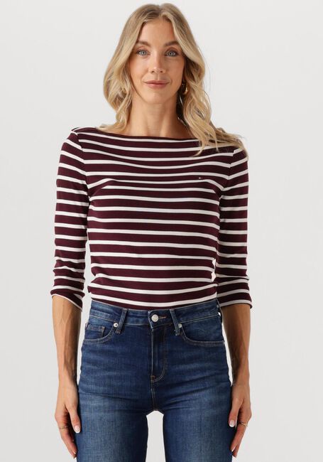 Bordeaux TOMMY HILFIGER Top SLIM CODY BOAT-NK3/4LV - large