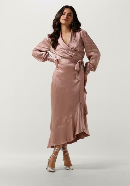 Roze NOTRE-V Midi jurk NV-DORISSA SATIN DRESS - large