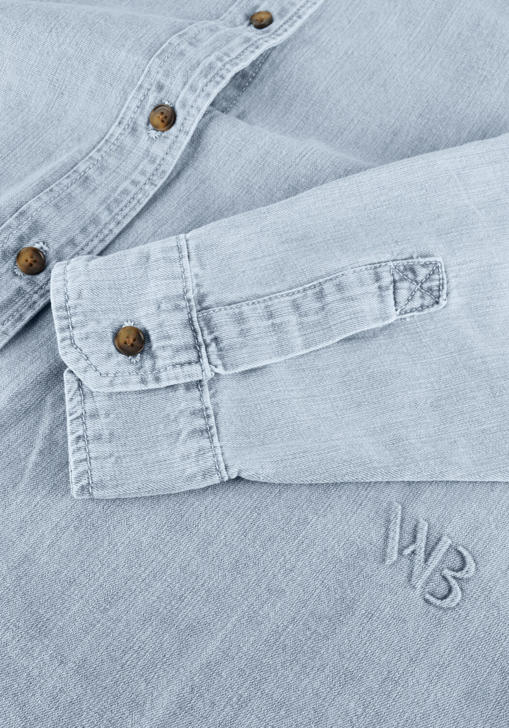 Blauwe WITHBLACK Blouses WBLFRANCISCA LS DENIM SHIRT - large