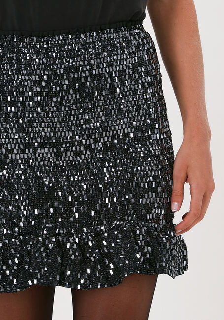 Zilveren COLOURFUL REBEL Minirok MOA GLITEER MINI SMOCK PEPLUM - large