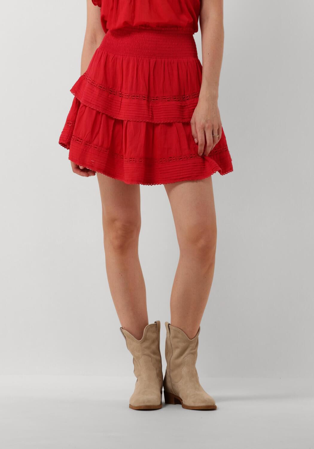 NEO NOIR Dames Rokken Kenia S Voile Skirt Rood