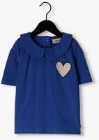 Donkerblauwe CARLIJNQ T-shirt SUNNIES - COLLAR T-SHIRT WT EMBROIDERY