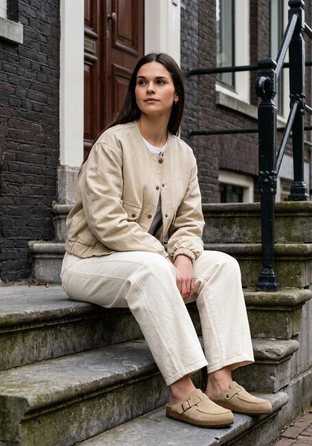 Beige BY-BAR Jack MAGGIE CANVAS JACKET - large